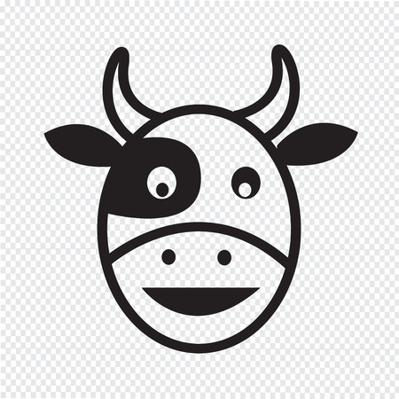 Cow head iconのイラスト素材
