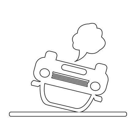 car auto accident iconのイラスト素材