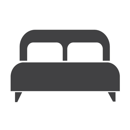 double bed iconのイラスト素材