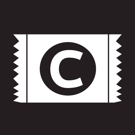 Condom Package icon protection signのイラスト素材