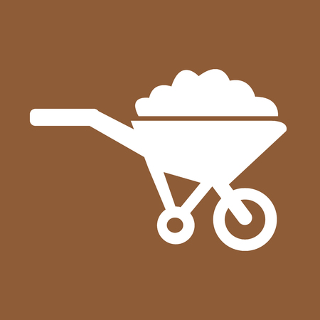 Wheelbarrow cart icon symbol Illustrationのイラスト素材