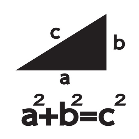 Pythagoras theorem icon Illustration Artのイラスト素材