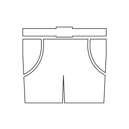 Men Bermuda shorts icon Illustration sign designのイラスト素材