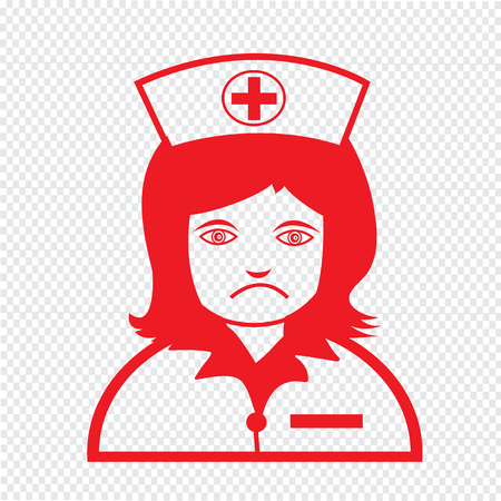 Nurse Face emotion Icon Illustration sign designのイラスト素材