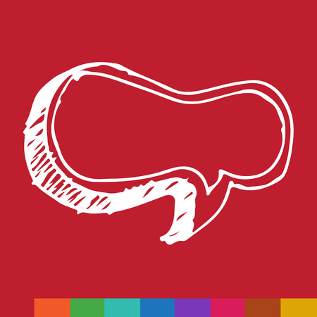 Speech bubble hand drawn Illustration symbol designのイラスト素材
