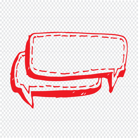 Speech bubble hand drawn Illustration symbol designのイラスト素材