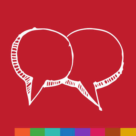 Hand drawn bubble speech Illustration symbol designのイラスト素材