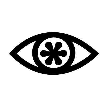 Eye icon illustration sign design styleのイラスト素材