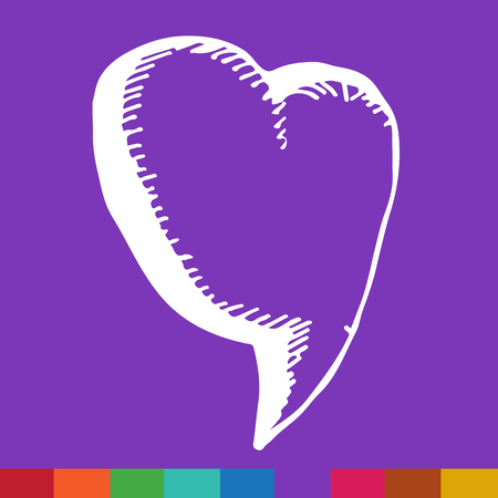 Speech bubble hand drawn Illustration symbol designのイラスト素材