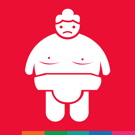 Sumo wrestling People Icon Illustration designのイラスト素材