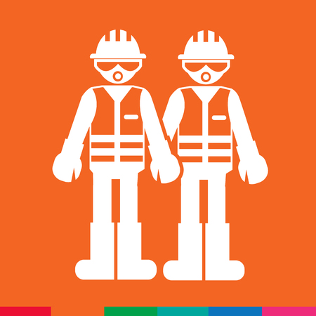 Construction Worker People Icon Illustration designのイラスト素材