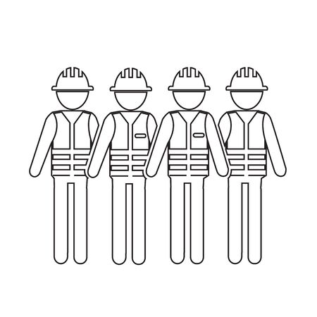 Construction Worker People Icon Illustration designのイラスト素材