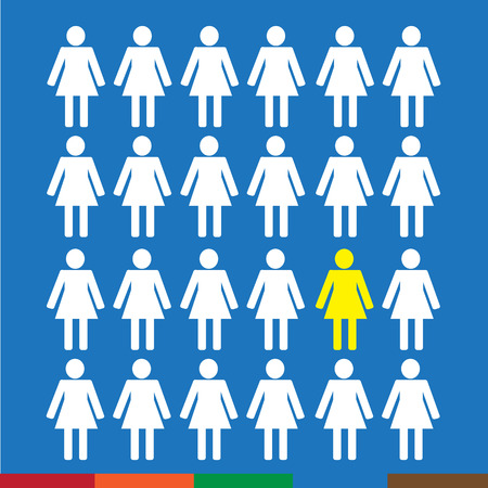 people icon think different Illustration designのイラスト素材