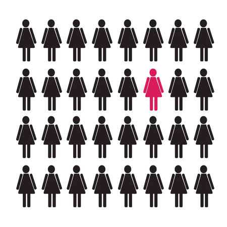 people icon think different Illustration designのイラスト素材