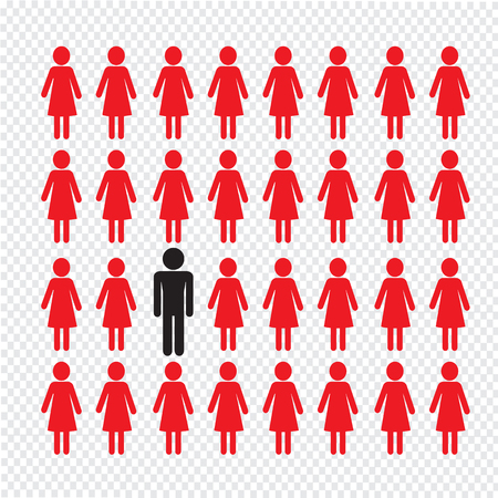 people icon think different Illustration designのイラスト素材