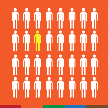 people icon think different Illustration designのイラスト素材