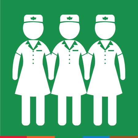 Air Hostess Stewardess icon Illustration designのイラスト素材