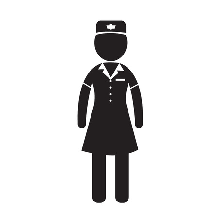 Air Hostess Stewardess icon Illustration designのイラスト素材