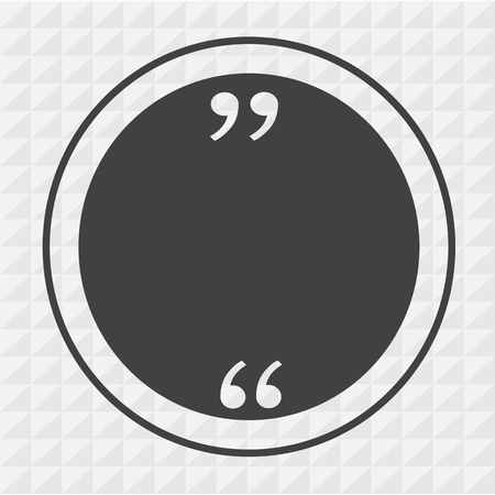 Quotation Mark Speech Bubble sign icon Illustration designのイラスト素材