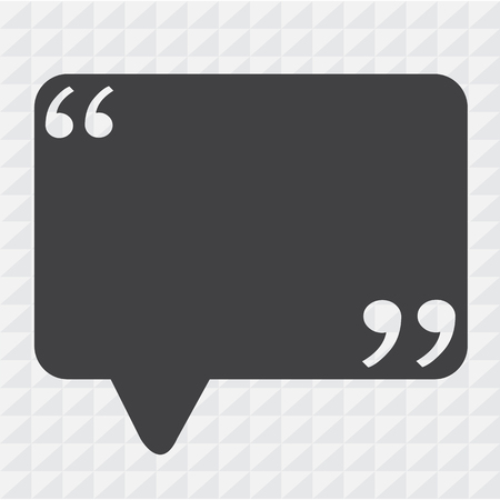 Quotation Mark Speech Bubble sign icon Illustration designのイラスト素材