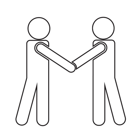 Business Mans Handshake Icon Illustration designのイラスト素材