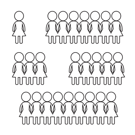 boy and girl icon Illustration designのイラスト素材