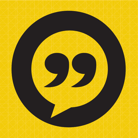 Quotation Mark Speech Bubble sign icon Illustration designのイラスト素材