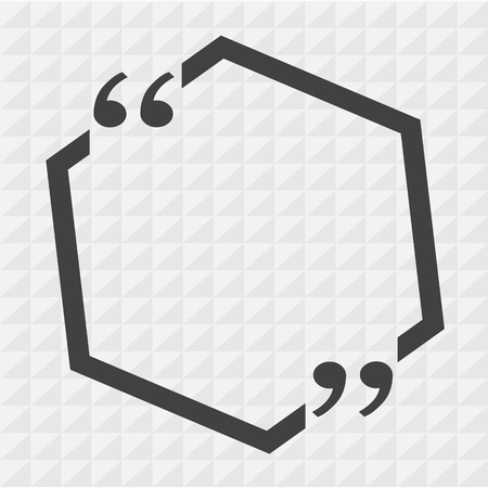 Quotation Mark Speech Bubble sign icon Illustration designのイラスト素材