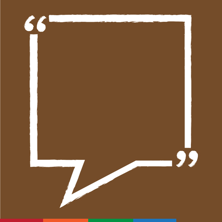 Quote bubble blank icon Illustration designのイラスト素材
