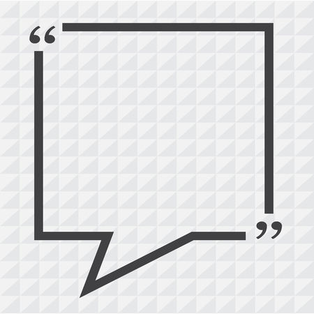 Quotation Mark Speech Bubble sign icon Illustration designのイラスト素材
