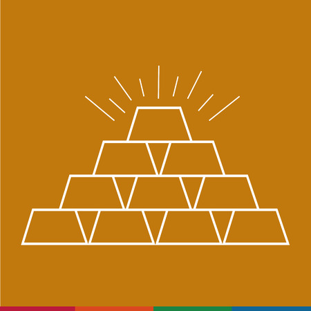 Thin line gold icon Illustration designのイラスト素材