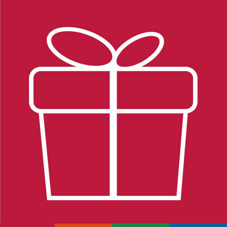 Thin Line Gift box Icon Illustration designのイラスト素材