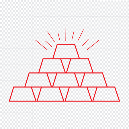 Thin line gold icon Illustration designのイラスト素材