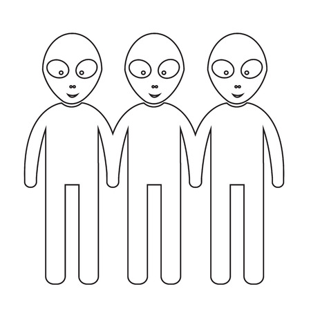 Alien Icon Illustration designのイラスト素材