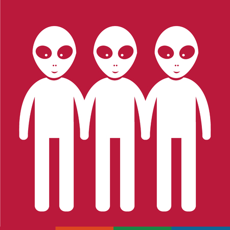 Alien Icon Illustration designのイラスト素材