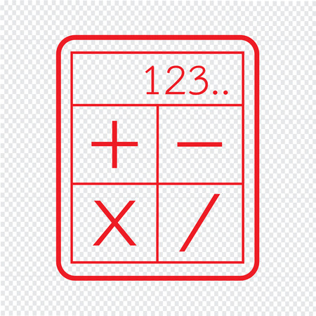 Thin Line Calculator Icon Illustration designのイラスト素材