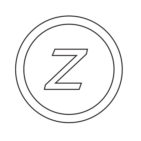 Basic font letter z icon Illustration designのイラスト素材