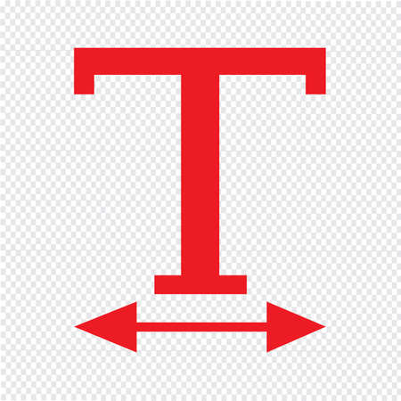 Text Width edit icon Illustration designのイラスト素材