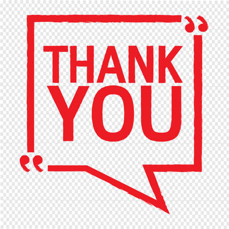 THANK YOU Lettering Illustration designのイラスト素材