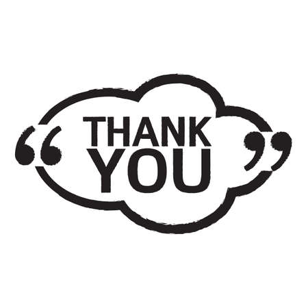 THANK YOU Lettering Illustration designのイラスト素材