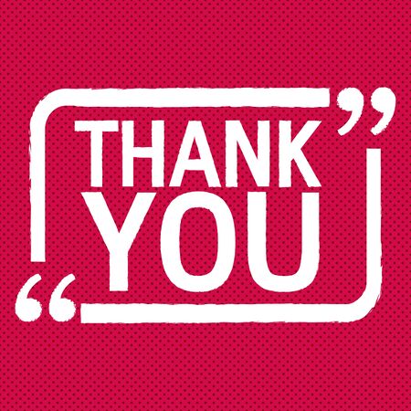 THANK YOU Lettering Illustration designのイラスト素材