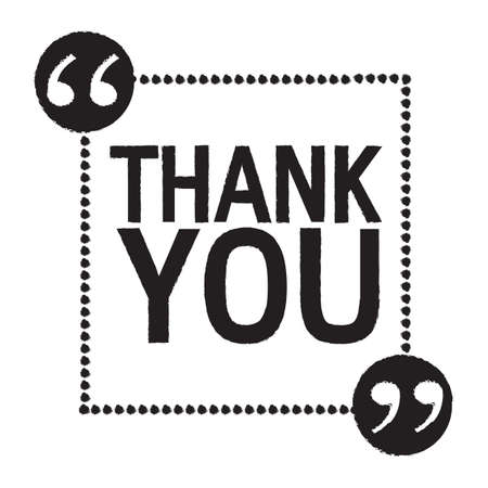 THANK YOU Lettering Illustration designのイラスト素材