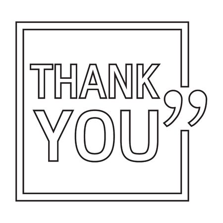 THANK YOU Lettering Illustration designのイラスト素材