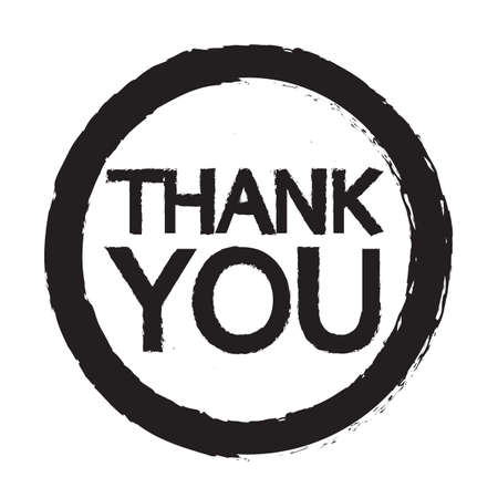 THANK YOU Lettering Illustration designのイラスト素材