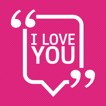 I LOVE YOU Lettering Illustration designのイラスト素材