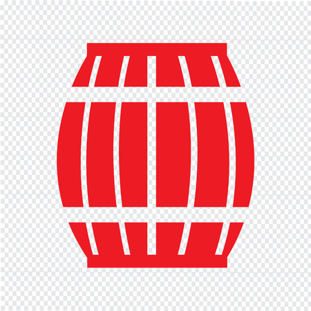 Wooden Beer Keg Icon Illustration designのイラスト素材