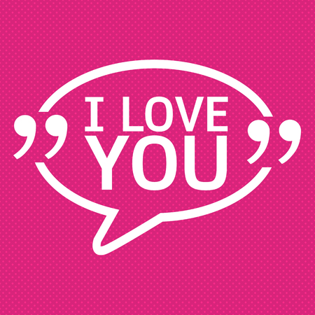 I LOVE YOU Lettering Illustration designのイラスト素材
