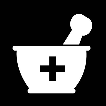 Mortar and pestle icon Illustration designのイラスト素材