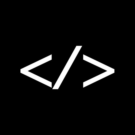 Language HTML icon , Progrmming code icon Illustration design