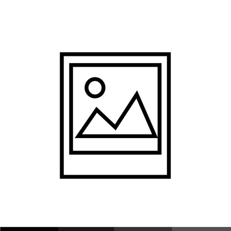 Landscape photo icon Illustration designのイラスト素材